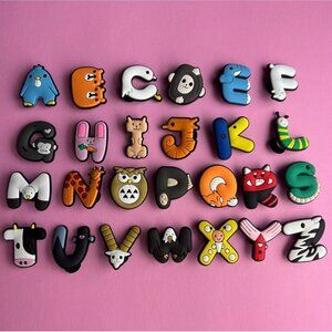 Animals Alphabet Crocs Shoe Charms Set of 26 - jibbitz Charms